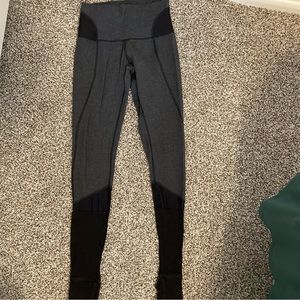 Lululemon grey and black stirrup leggings, size 8, good used condition